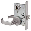 PBR8867FL-630-ICLC Yale 8800FL Series Single Cylinder with Deadbolt Mortise Dormitory or Exit Lock with Indicator with Pacific Beach Lever Lock Prepped for LFIC in Satin Stainless Steel