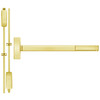 MLRTS2205-605-48 PHI 2200 Series Non Fire Rated Apex Surface Vertical Rod Device with Motorized Latch Retraction and Touchbar Monitoring Prepped for Key Controls Thumb Piece in Bright Brass Finish