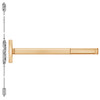 MLRTSFL2608-612-36 PHI 2600 Series Fire Rated Concealed Vertical Rod Exit Device with Motorized Latch Retraction and Touchbar Monitoring Prepped for Key Controls Lever in Satin Bronze Finish
