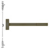 MLRTSFL2702-613-36 PHI 2700 Series Wood Door Concealed Vertical Exit Device with Motorized Latch Retraction and Touchbar Monitoring Prepped for Dummy Trim in Oil Rubbed Bronze Finish