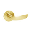 MA571L-QG-605 Falcon Mortise Locks MA Series Dormitory Exit with QG Lever Less Conventional Cylinder in Bright Brass Finish