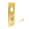 MA411L-QN-605 Falcon Mortise Locks MA Series Asylum QN Lever with Escutcheon Style Less Conventional Cylinder in Bright Brass