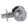 D241P-626 Falcon Single Cylinder with Turn Deadbolt Lock in Satin Chrome