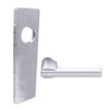 MA621P-LTN-625 Falcon Mortise Locks MA Series Front Door Latitude Lever with Escutcheon Style in Bright Chrome Finish