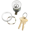 20-001-S123-112-629 Schlage 1-1/2 In Mortise Cylinder 6-pin, S123 Keyway in Bright Stainless Steel