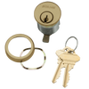 20-001-S123-134-609 Schlage 1-3/4 In Mortise Cylinder 6-pin, S123 Keyway in Antique Brass
