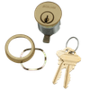 20-001-F-118-609 Schlage 1-1/8 In Mortise Cylinder 6-pin, F Keyway in Antique Brass