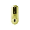 Simplex Pushbutton Lock in Bright Brass Finish