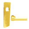 MA581L-LTN-605 Falcon Mortise Locks MA Series Storeroom Latitude Lever with Escutcheon Style in Bright Brass Finish