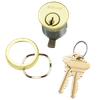 20-001-C234-112-605 Schlage 1-1/2 In Mortise Cylinder 6-pin, C234 Keyway in Bright Brass