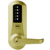 Simplex Pushbutton Lock in Satin Brass Finish