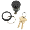 20-001-C125-118-622 Schlage 1-1/8 In Mortise Cylinder 6-pin, C125 Keyway in Black Coated