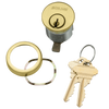20-001-S124-138-606 Schlage 1-3/8 In Mortise Cylinder 6-pin, S124 Keyway in Satin Brass