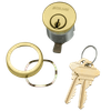 20-001-P-114-606 Schlage 1-1/4 In Mortise Cylinder 6-pin, P Keyway in Satin Brass