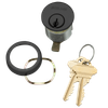 20-001-S345-118-622 Schlage 1-1/8 In Mortise Cylinder 6-pin, S345 Keyway in Black Coated
