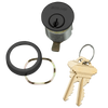 20-001-S234-118-622 Schlage 1-1/8 In Mortise Cylinder 6-pin, S234 Keyway in Black Coated