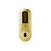 Simplex Pushbutton Lock in Satin Brass Finish