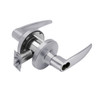 T501LD-A-626 Falcon T Series Cylindrical Entry Lock with Avalon Lever Style Less Cylinder in Satin Chrome Finish