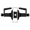 T411LD-A-605 Falcon T Series Cylindrical Asylum Lock with Avalon Lever Style Less Cylinder in Bright Brass