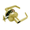 B611LD-D-605 Falcon B Series Single Cylinder Dormitory/Corridor Lock with Dane Lever Style in Bright Brass Finish