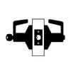 B611LD-D-606 Falcon B Series Single Cylinder Dormitory/Corridor Lock with Dane Lever Style Less Cylinder in Satin Brass