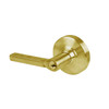 T351BD-LAT-606 Falcon T Series Cylindrical Closet Lock with Latitude Lever Style Prepped for SFIC in Satin Brass Finish