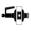 T351LD-LAT-613 Falcon T Series Cylindrical Closet Lock with Latitude Lever Style Less Cylinder in Oil Rubbed Bronze