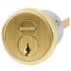 26-091-F-605 Schlage FSIC Mortise Cylinder with Core, F Keyway in Bright Brass