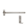 RXMEL25-R-L-NL-DANE-US32D-4-LHR Falcon 25 Series Request to Exit Rim Exit Device with 510L-NL Dane Lever Night Latch Trim in Satin Stainless Steel