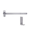 RXMELF-25-R-L-BE-DANE-US26D-3-LHR Falcon 25 Series Request to Exit Fire Rated Rim Exit Device 510L-BE Dane Lever Trim with Blank Escutcheon in Satin Chrome
