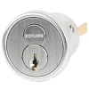 30-138-S345-625 Schlage 1-1/2 In FSIC Mortise 6-pin Cylinder, S345 Keyway in Bright Chrome