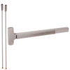 RXMELF-25-V-NL-OP-US28-3 Falcon 25 Series Request to Exit Night Latch Optional Pull Fire Rated Surface Vertical Rod Devices with Less Trim in Anodized Aluminum