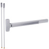 RXMELF-25-V-NL-OP-US32-3 Falcon 25 Series Request to Exit Night Latch Optional Pull Fire Rated Surface Vertical Rod Devices with Less Trim in Polished Stainless Steel