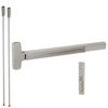 RXMELF-25-V-TP-US32D-3 Falcon 25 Series Request to Exit Fire Rated Surface Vertical Rod Devices with 512TP Thumbpiece Trim in Satin Stainless Steel