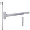 RXMELF-25-V-NL-US32-3 Falcon 25 Series Request to Exit Fire Rated Surface Vertical Rod Devices with 512-NL Night Latch Trim in Polished Stainless Steel
