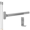 RXMELF-25-V-L-NL-DANE-US15-4-LHR Falcon 25 Series Request to Exit Fire Rated Surface Vertical Rod Devices 510L Dane Lever with Night Latch Trim in Satin Nickel