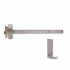 RXMELF-25-M-L-BE-Dane-US28-3-LHR Falcon 25 Series Request to Exit Fire Rated Mortise Lock Devices 510L-BE Dane Lever Trim with Blank Escutcheon in Anodized Aluminum