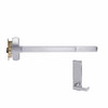 RXMELF-25-M-L-BE-Dane-US26-3-LHR Falcon 25 Series Request to Exit Fire Rated Mortise Lock Devices 510L-BE Dane Lever Trim with Blank Escutcheon in Polished Chrome