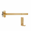 RXMELF-25-M-L-BE-Dane-US10-4-RHR Falcon 25 Series Request to Exit Fire Rated Mortise Lock Devices 510L-BE Dane Lever Trim with Blank Escutcheon in Satin Bronze