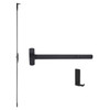 RXMEL25-C-L-DT-DANE-US19-4-RHR Falcon 25 Series Request to Exit Concealed Vertical Rod Devices 510L-DT Dane Lever with Dummy Trim in Flat Black Painted