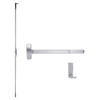 RXMELF-25-C-L-BE-DANE-US26-3-LHR Falcon 25 Series Request to Exit Fire Rated Concealed Vertical Rod Devices 510L-BE Dane Lever with Blank Escutcheon in Polished Chrome