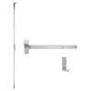 RXMELF-25-C-L-BE-DANE-US32-3-LHR Falcon 25 Series Request to Exit Fire Rated Concealed Vertical Rod Devices 510L-BE Dane Lever with Blank Escutcheon in Polished Stainless Steel