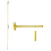 RXMELF-25-C-TP-BE-US4-3 Falcon 25 Series Request to Exit Fire Rated Concealed Vertical Rod Devices 512TP-BE Thumbpiece Trim with Blank Escutcheon in Satin Brass