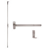RXMELF-25-C-L-NL-DANE-US28-4-LHR Falcon 25 Series Request to Exit Fire Rated Concealed Vertical Rod Devices 510L-NL Dane Lever with Night Latch in Anodized Aluminum