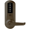 Simplex Pushbutton Lock in Oil-rubbed Bronze with Brass Accents Finish