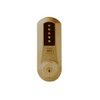 Simplex Pushbutton Lock in Oil-rubbed Bronze with Brass Accents Finish