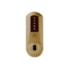 Simplex Pushbutton Lock in Oil-rubbed Bronze with Brass Accents Finish