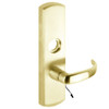 M996L-17-M US3 RHR - Von Duprin Grade 1 Motorized Lever Trim, Classroom Function, Mortise Prep, 17 Lever with Escutcheon, Bright Brass Finish, Right Hand Reverse