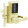 Simplex Pushbutton Lock in Bright Brass Finish