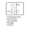 Simplex Pushbutton Mortise Lock with Lever